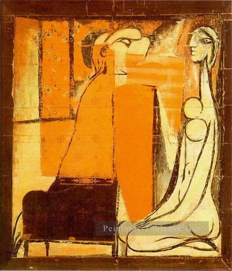 Confidences Deux femmes carton pour une tapisserie 1934 cubisme Pablo Picasso Peintures à l'huile